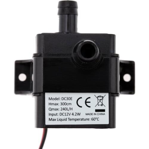 Ultra-quiet Mini Pump DC12V 4.2W Micro Brushless Water Oil Pump Submersible Fountain Aquarium Circulating 240L/H Lift 300cm