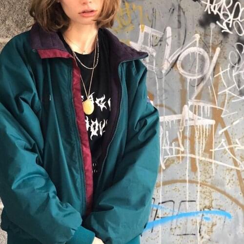 B-TOTO American Retro Bm Green Jacket Female Spring And Autumn Wild Tide Ins European And American Street Windbreaker 2021
