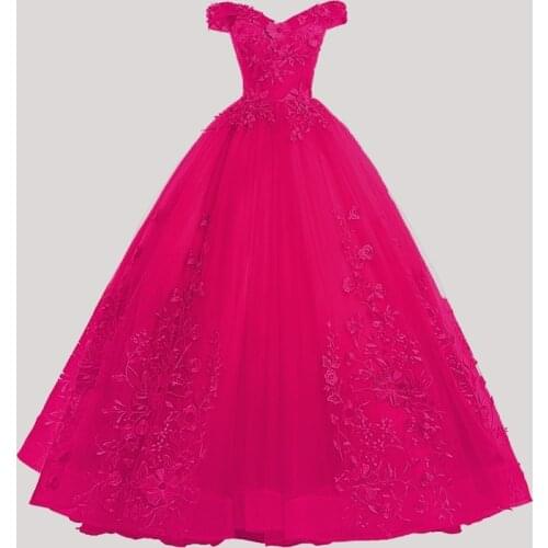 Party Dress Quinceanera Dress Off The Shoulder Real Photo Ball Gown Luxury Lace Plus Size Vestidos 12 Colors