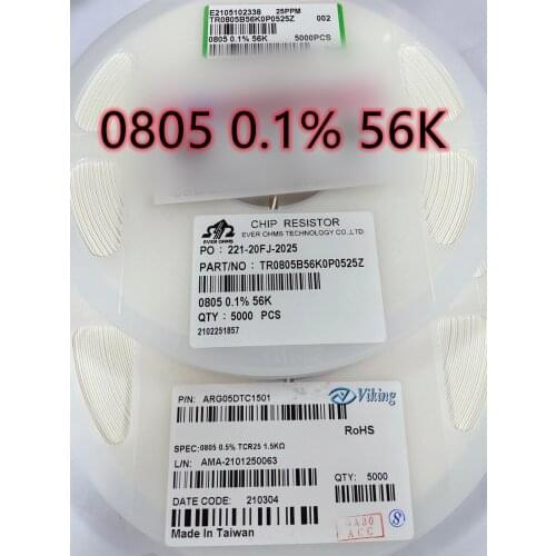0805 0.1% 56K 0805 0.1% 4.7K 0805 0.1% 1.5K Professional chip resistors ARG05BTC4702 SMD resistor 0805 0.1% 4.7K TCR25 Ten