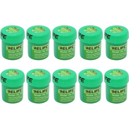 10Pcs No-clean Soldering Paste RL-400 RL-401 RL-402 40g Sn63/Pb67 183°C Solder Paste for iphone phone BGA Reballing Soldering