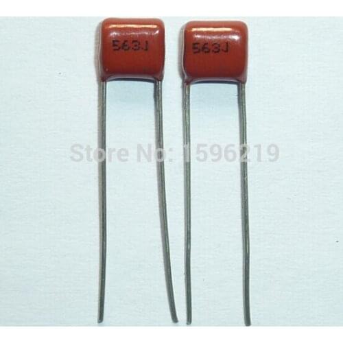 100pcs CBB capacitor 563 100V 563J 0.056uF 56nF P5 CL21 Metallized Polypropylene Film Capacitor