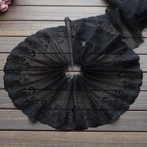 2yards/lot 19cm wide Embroidered Tulle Lace trim mesh Lace Ribbon~French Lace Fabric~beautiful