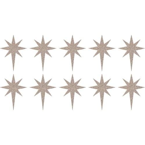 2.8x3.8cm Bethlehem star Rose gold glitter sparkly sticker label