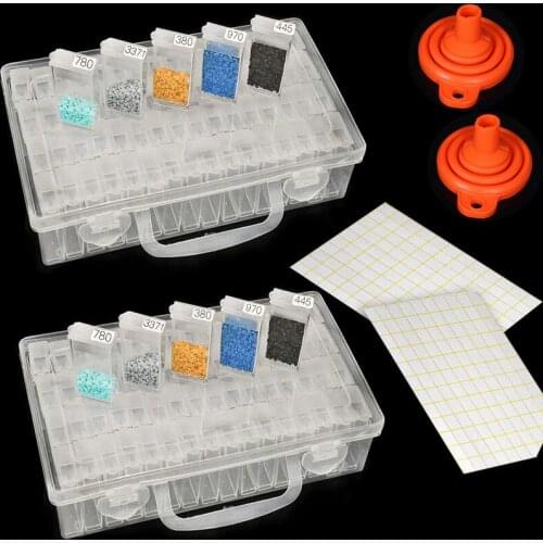 28/64/128/256 Bottles Diamond Painting Tools Accessories Storage Box Beads Container Diamond Embroidery Mosaic Convenience Box