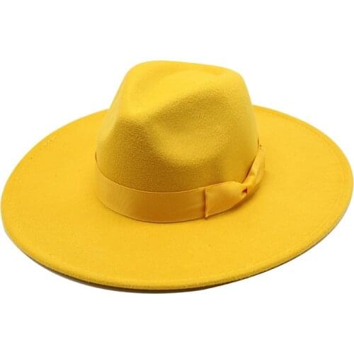 9.5cm brim Fedoras ribbon fedora jazz hat unisex hat church hat lady top hat felt hat with band royal blue hat wholesale hat