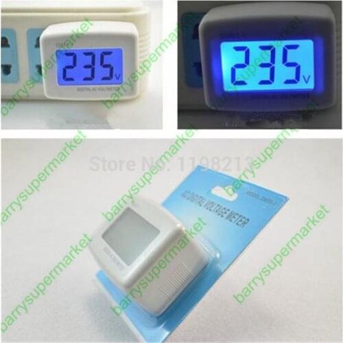 Digital Voltage meter tester Voltmeter AC 100-300V Switch EU Plug Volt Power Monitor AC Panle Meter LCD blue backlight