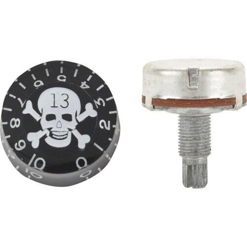 E Guitar Speed Volume Tone Control Knob Black & A500K OHM Volume Guitar Potentiometer