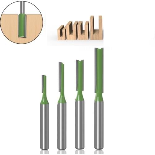 6mm Milling Cutter Shank Single Straight Bit Double Flute Trimming Machine Practical Woodworking Router Bit Sets