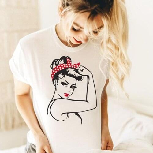 Riveter Rossi T-shirt Women Feminist Girls Feminism Top Tshirts Ladies Clothing