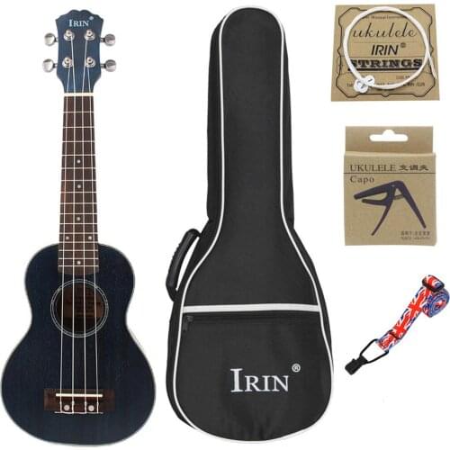 21inch Ukulele Concert 4 Strings Musical Instruments 15 Frets Spruce Wood Hawaiian Small Guitar Free Case Strings