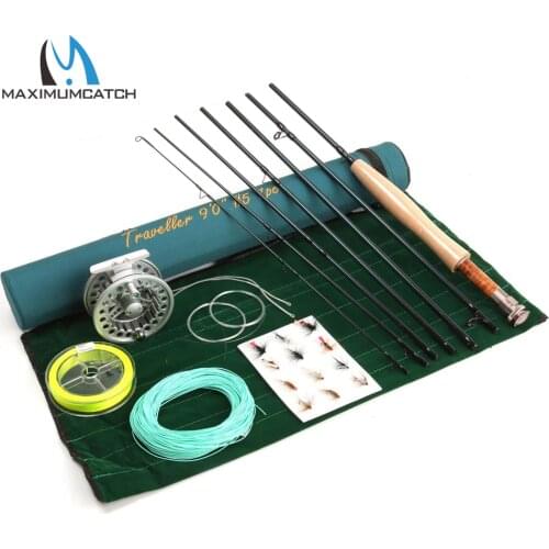 Maximumcatch Carbon Fiber Fly Rod 9FT 5WT 7PCS ALC 5/6WT Fly Reel WF5F Fly Line Fly Fishing Accessory Combo