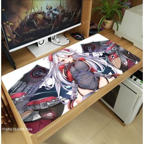 Anime Mouse Pad Game Azur Lane Prinz Eugen Mice Mat Large Thicken PC Laptop Keyboard Table Pad Anti-Slip Gaming Play Mat Gift
