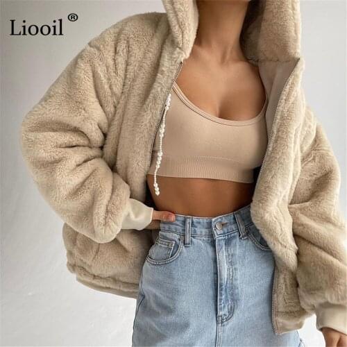 Женские куртки с капюшоном Liooil China At AliExpress