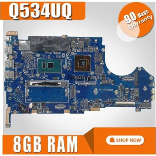 Laptop Motherboard For Asus Q534U Q534UX Q534UQ Q534UQK Mainboard with GTX940M/2GB Video card I7-6500U 8GB RAM