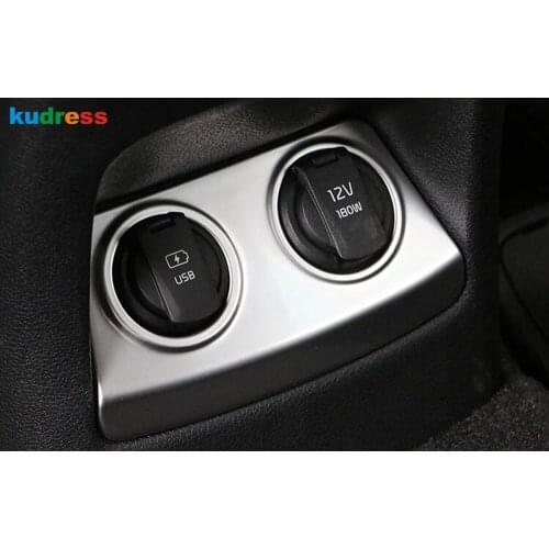 For Kia Sportage 2017 2018 ABS Matte Car Interior Converted Decoration fittings car cigarette lighter cover trim sequins