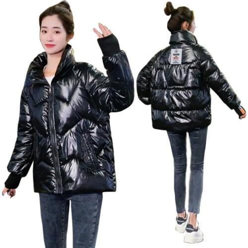 Fashion Winter Jacket Women Waterproof Glossy Down Parkas Female Jacket Coat Long Sleeve Warm Winter Outwear Mujer 2021 New