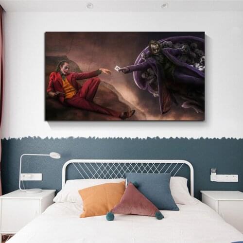 Classical Movie Joker Portrait Canvas Painting Posters Print Wall Art Modern Pictures for Living Room Bedroom Home Decor Cuadros