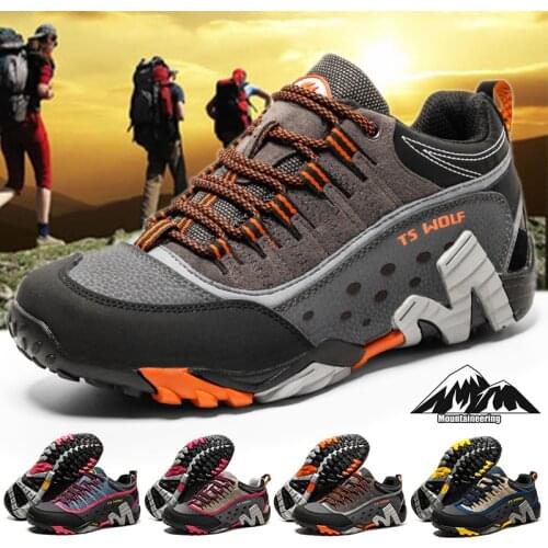 High-quality Hiking Shoes Men Non-slip Wear-resistant Hiking Shoes Ladies Outdoor Waterproof Hiking Shoes Couple Sports Shoes