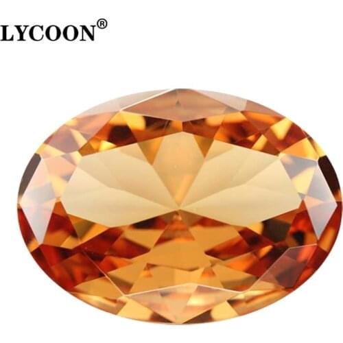 Wholesale 100pcs/lot 2x3mm 3x4mm 3x5mm 4x6mm 5x7mm 6x8mm Great quality Cubic Zirconia Champagne oval shape perfect cut CZ stone