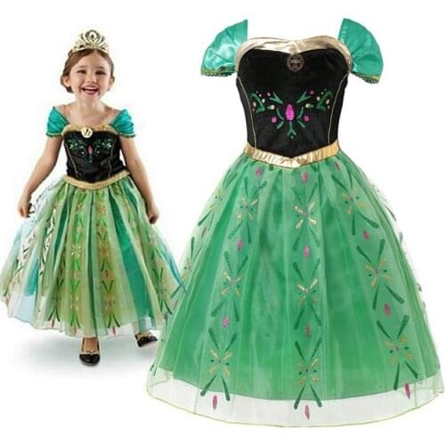 Baby Girls Dress Rapunzel Snow Queen Dresses Princess Elsa Anna Dress For Birthday Halloween Cosplay Costume Children Clothing