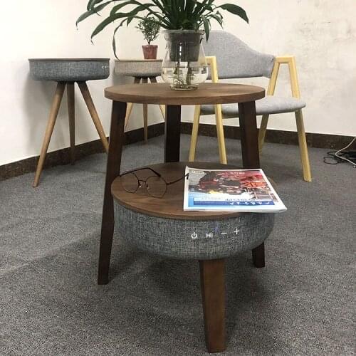 Party Music Player Port 6600mAh Power Bank Wireless Charging Bass Chip AUX Speaker Smart Coffee Table 4.2 Blue tooth Speaker