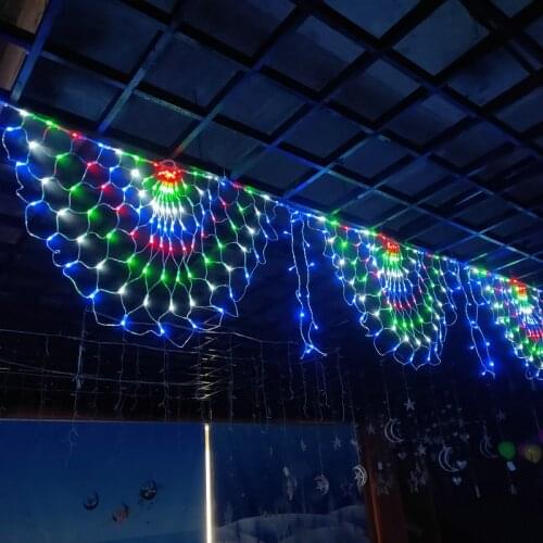Christmas Peacock String Light 3M*0.5M 412LED Mesh Net Lights Outdoor Net Fairy Garland Lights For Xmas Wedding Party