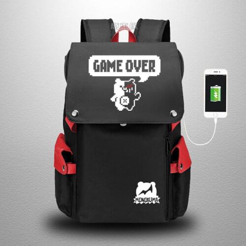 Anime Danganronpa backpack Dangan ronpa monokuma Bags cosplay Oxford Bag for men women