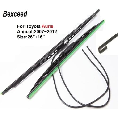 Wiper Blade for Toyota Auris Bexceed 26"+16" Rubber Windscreen 2007 2008 2009 2010 2011 2012