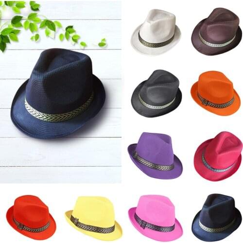 Simple Women Men Straw Hats Summer Multi Color Outing Sun Cool Hats for Lady Folding Beach Hats Adults Female Male Sunscreen Cap