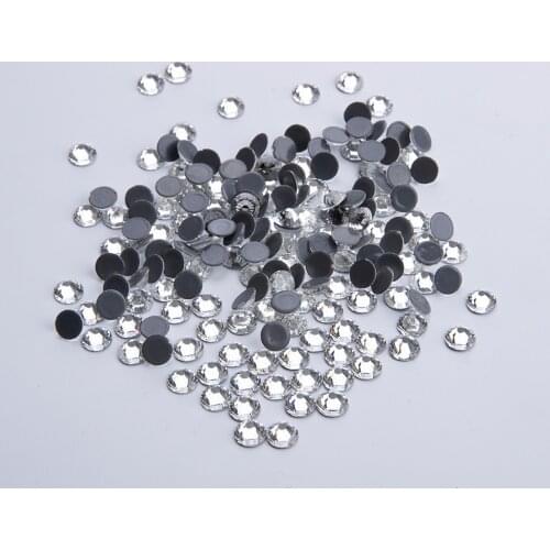 SS30 2bags(288pcsx2) Clear Iron On Crystal High Quality Flatback Loose Hotfix Rhinestones Crystal Stones