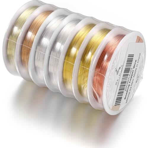 St.kunkka High Quality Copper Wire Never Fade Thread Metal String Wire For DIY Beads Jewelry Making Accessories 7 Rolls