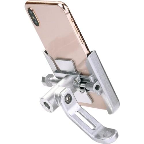 360 Degree Universal Motorcycle Phone Holder Metal Bike Motorbike Mirror Handlebar Stand Mount Support for iPhone Xiaomi Samsung