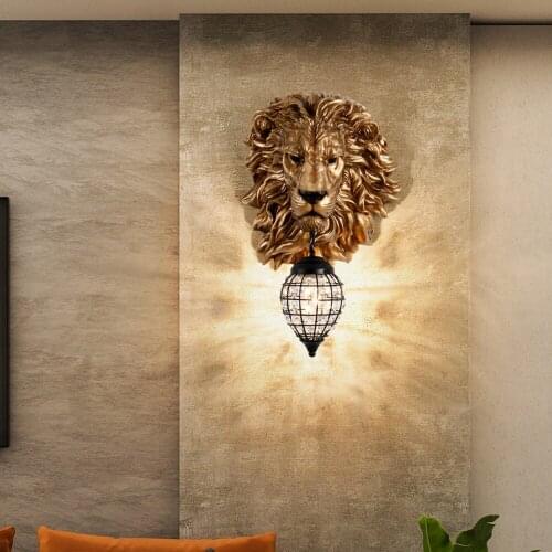 Vintage Luxury Animal Lampshade LED Wall Lamp Decoration Kitchen Wall Light Vintage Bedroom Indoor Lighting Art Wall Sconce Lamp