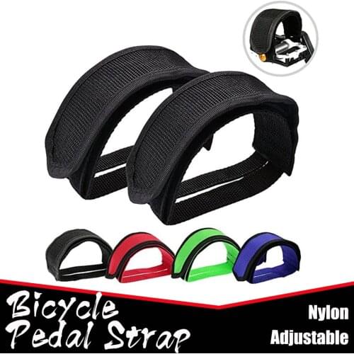 1pair Nylon Bicycle Pedal Straps Toe Clip Foot Strap Belt Adhesivel Bicycle Pedal Tape Fixed Gear Bike Cycling Cover