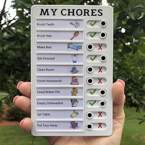 Portable To-do List Notepad Reusable Memo Plastic Board Chore Chart Reusable RV Checklist My Chores Elder Care Checklist New 1pc