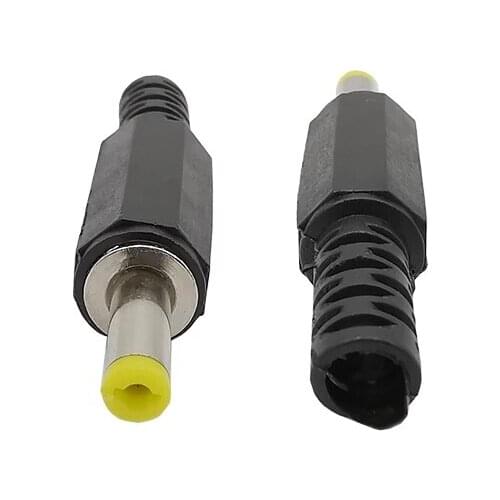 10Pcs 4.0mm x 1.7mm Straight Male DC Power Solder Connector Adapter 4.0mm x 1.7mm DC Power Male Plug Jack Adapter