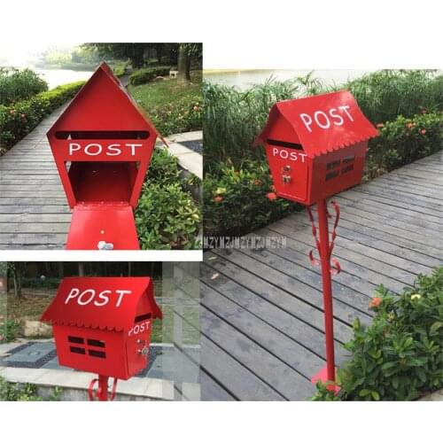 130cm Rural Villa Security Stand Mail Box Newspaper Letterbox Garden Park Postbox Letter Box Outdoor Community Mailbox JHC-2113
