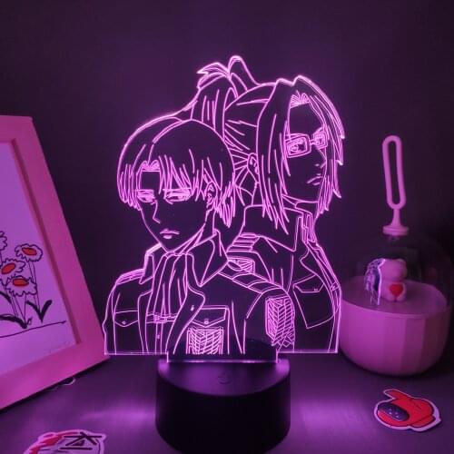 3D Led Lava Lamp Anime Figure Hange Zoe Levi Ackerman Night Lights Manga Gift For Friend RGB Bedroom Table Decor Attack on Titan