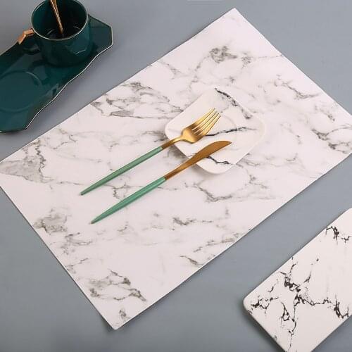 6PCS Silicone Placemat Pvc New Hot Stamping Heat Insulation Pad Hotel Family Disposable Table Mat