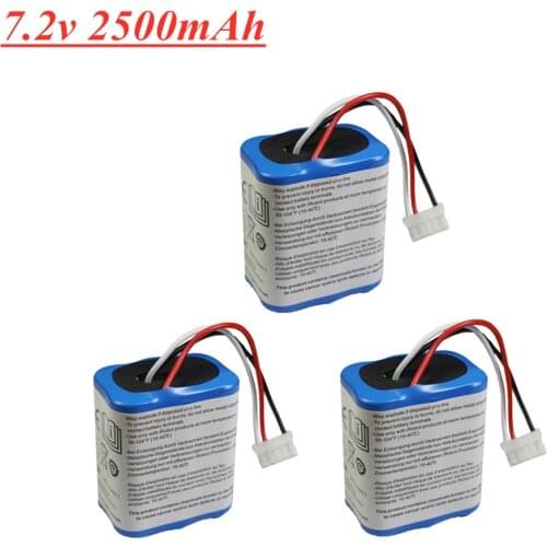 3pcs 7.2V 2500mAh Battery for iRobot Roomba Braava 380 380T Mint 5200c Ni-MH 2500mAh 2.5Ah 7.2v Rechargeable battery