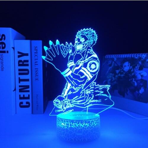Jujutsu Kaisen Anime Lamp Ryomen Sukuna Light 3D LED Night Light for Birthday Gift Jujutsu Kaisen Nightlight Room Table Lamp