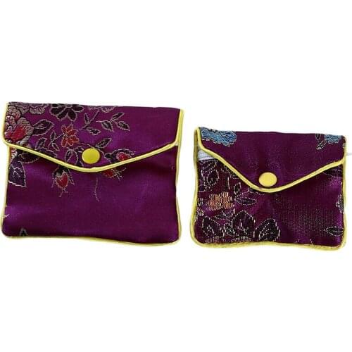 Satin embroidery bag bag jewelry pendant ring bracelet storage bag jewelry bag storage bag