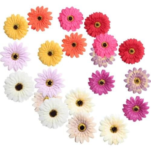 Pieces of 20 Gerbera Daisy Flower Heads Bouquets Wedding Party Home Decoration