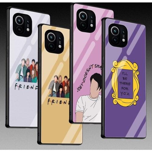 Friends Tv Cartoon Case For Mi 11 10T Pro 10 Lite 5G Note 10 Phone Couqe 9T CC9 CC9E 11i 11 Ultra Tempered Glass Cover Capa