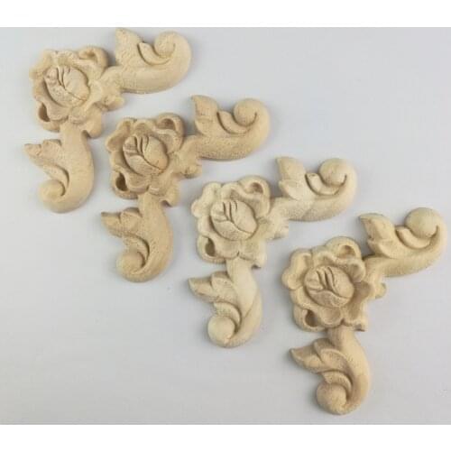 Decorative Wooden Floral Applique Mini Crossbow Kawaii for Cupboard Doors Windows Small Decorative Home Decoration Accessories