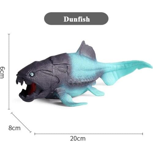 Childrens Simulation Marine Animal Model Puffer Fish Octopus Crab Shark Dengs Fish Pinch Music Decompression Vent Toy Figures