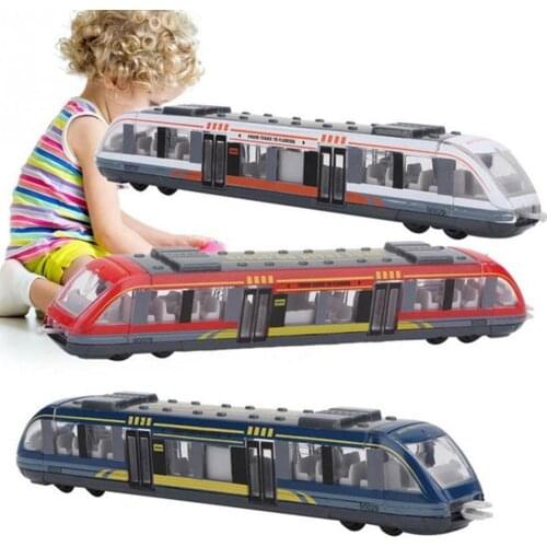 Kids Metal High Speed Rail Diecast Train Toy Alloy Simulation Train Toy Children Model Early Educational Recognition Toy Gifts