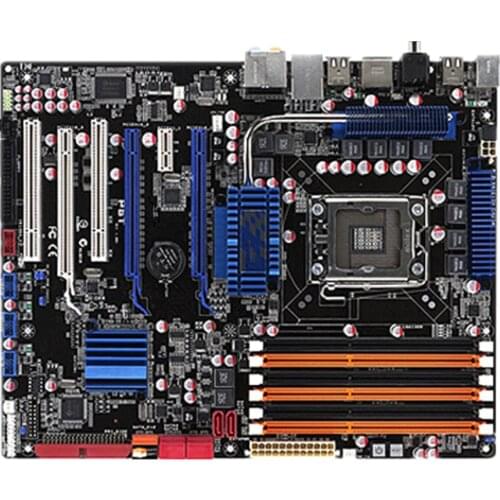For ASUS P6T motherboard DDR3 LGA 1366 USB2.0 SATA II 24GB X58 Desktop Motherboard