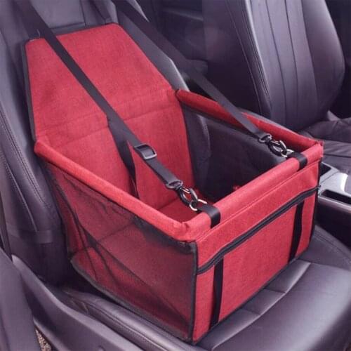 Double Layer Frosted Oxford Cloth Pet Car Seat Cover Breathable Waterproof Cat Dog Car Front Row Seat Pet Bag Pet Seat Cushion
